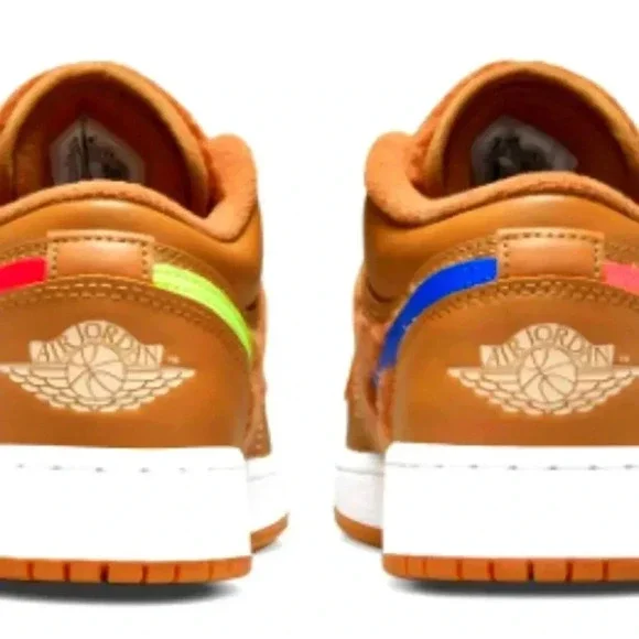 Air Jordan Retro 1 Low Utility (Gs) "Teddy Bear" (2021) sz 6.5Y (8/W) - Picture 3 of 3